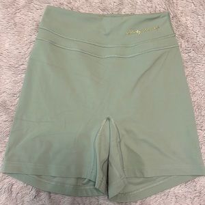 Whitney Simmons x Gymshark Moss Green Biker Shorts Size Small